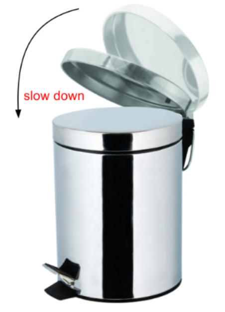 	3 lt Pedallı Yavaş Kapanır Çöp Kovası